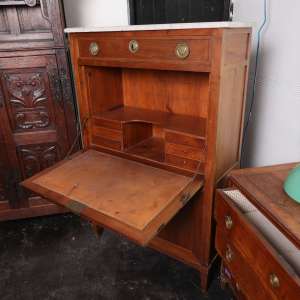 French Empire Marble-Top Secrétaire Desk