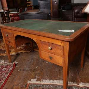 Writing Desk with Green Leather Top