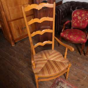 French Provincial ladder-back armchair